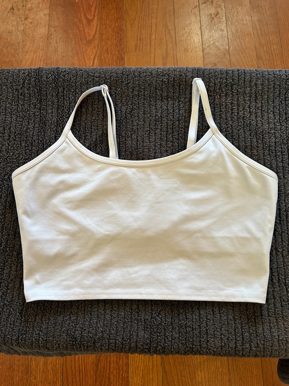 PINK Victoria's Secret White Seamless Crop Bralette Tank